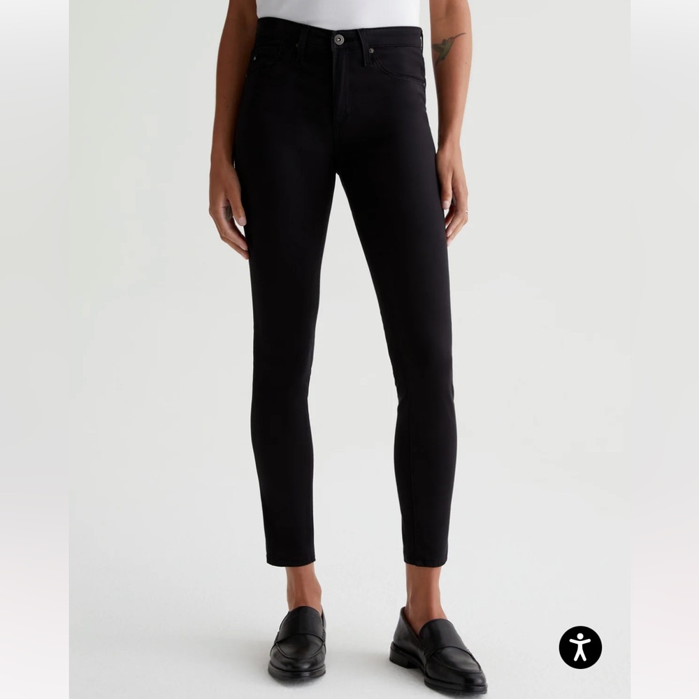 AG Adriano Goldschmied The Legging Ankle Super Skinny Ankle Black Jeans